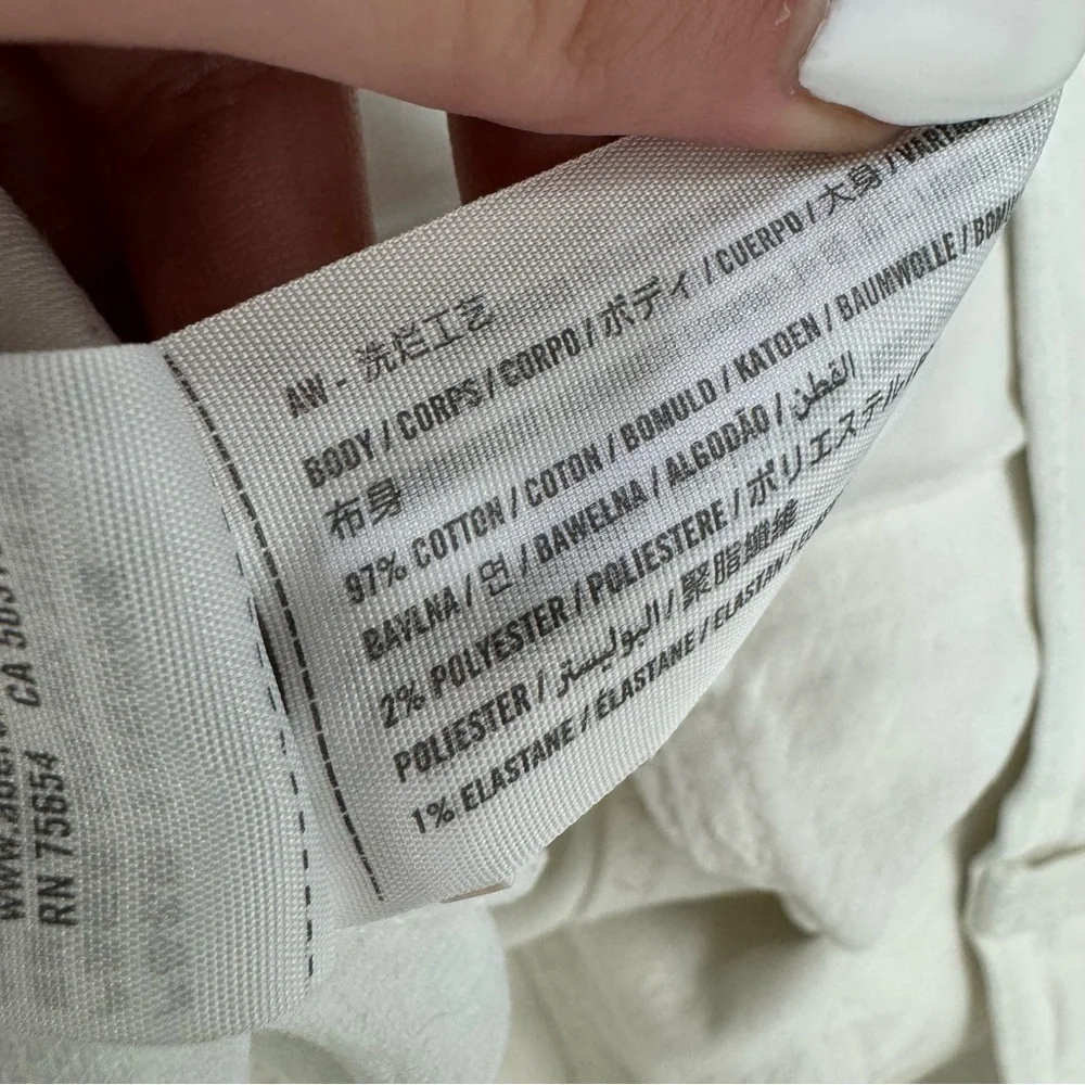 Abercrombie & Fitch The Ankle Straight Ultra High Rise Curve Love White Jeans